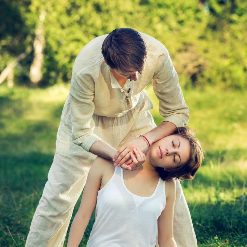 Practice traditional Thai yoga massage