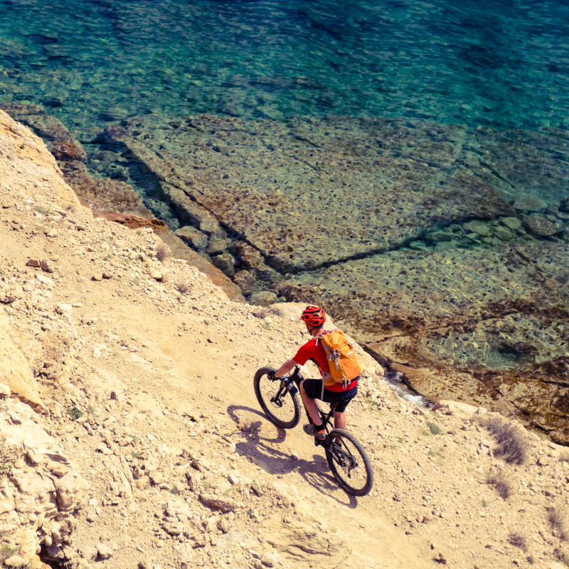 Bike across an active volcano