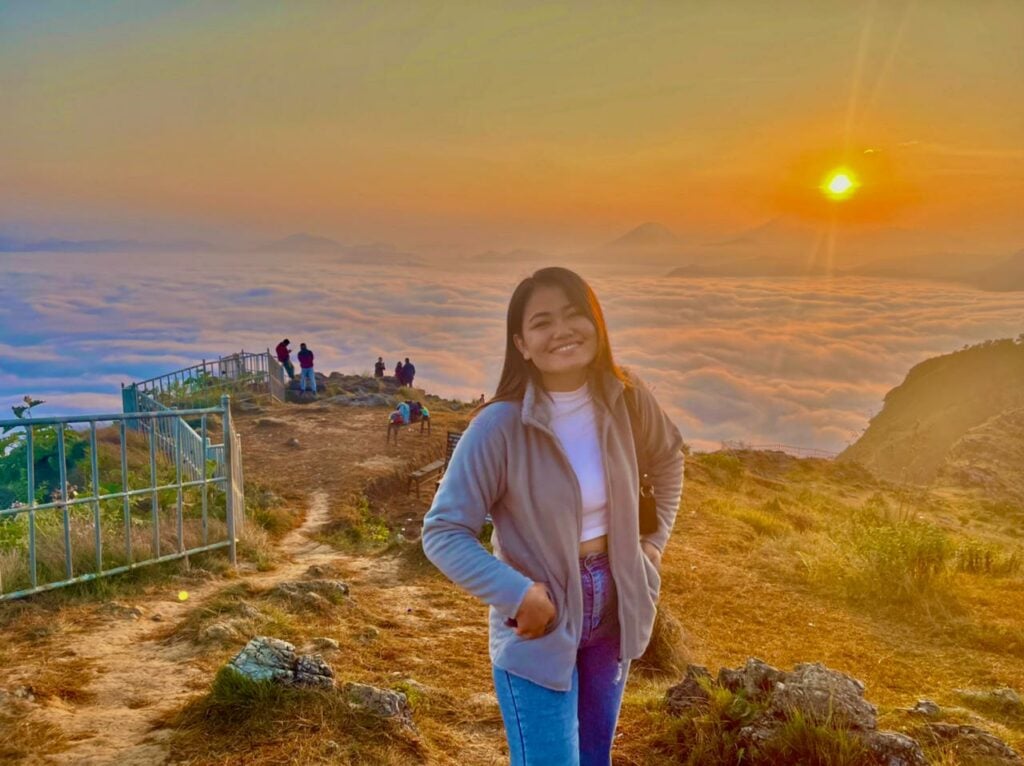 u18 Participant posing in the sunset