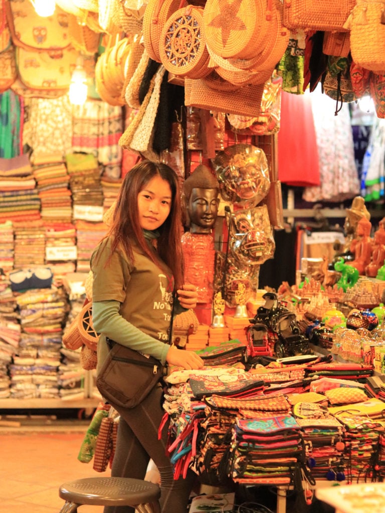 Buying at a Siem Reap night market