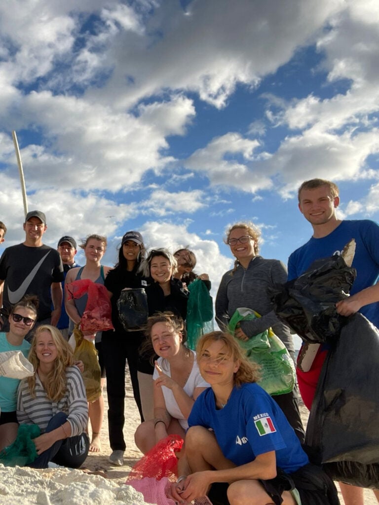 Group beach clean
