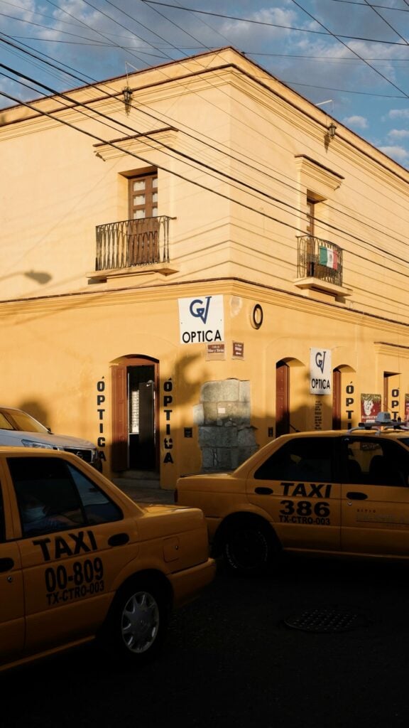 Taxis in an intersection