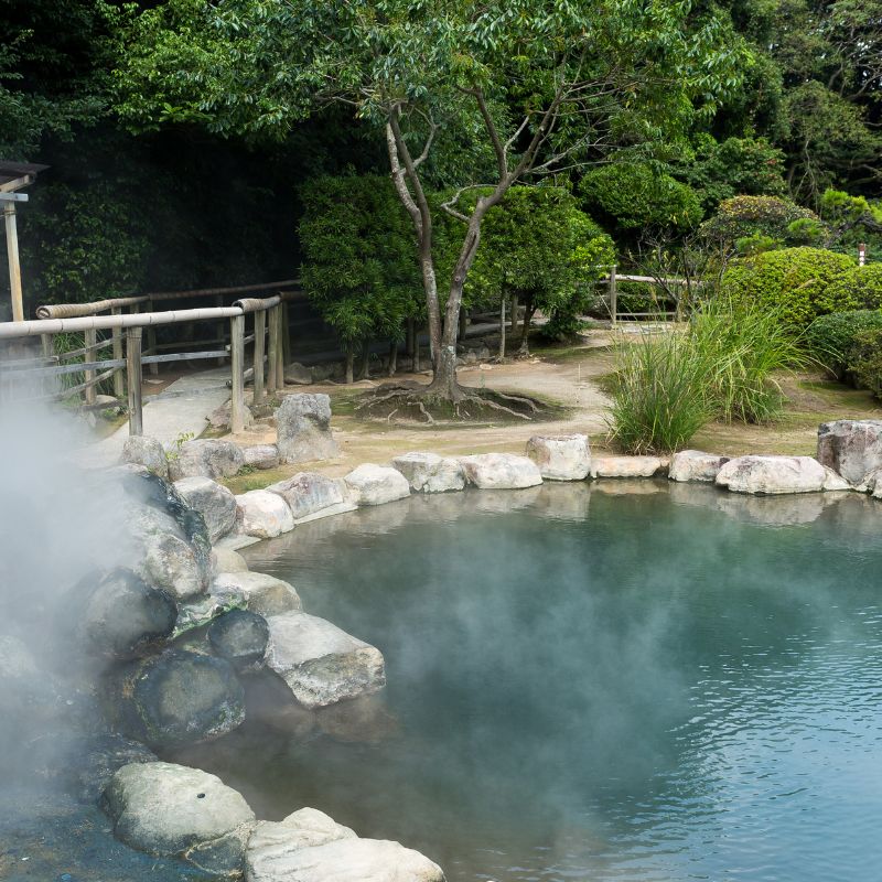 Swim in a healing hot spring
