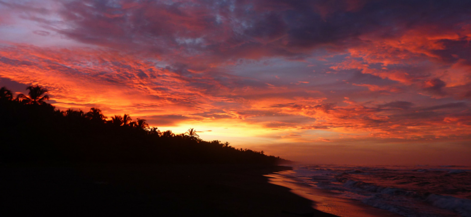 sunset over Costa Rica beach