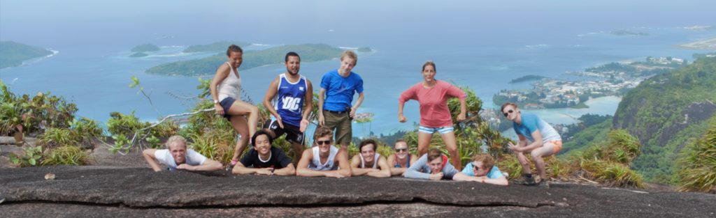 conservationists on a mountainside