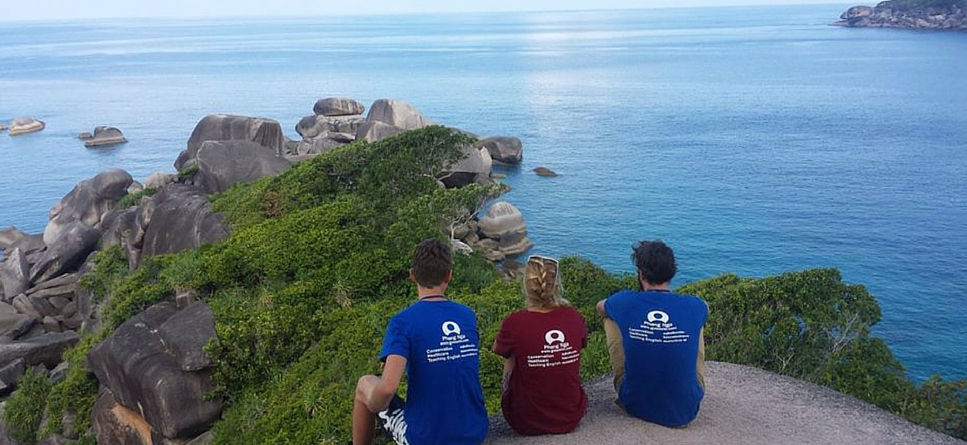 Overlooking the ocean in Thailand