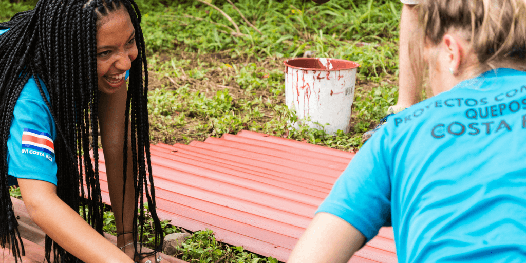 Volunteers at our Costa Rica location help with improving the local school.