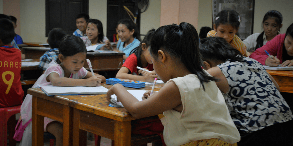 Teens volunteering in Laos will work with young learners at the Luang Prabang library.
