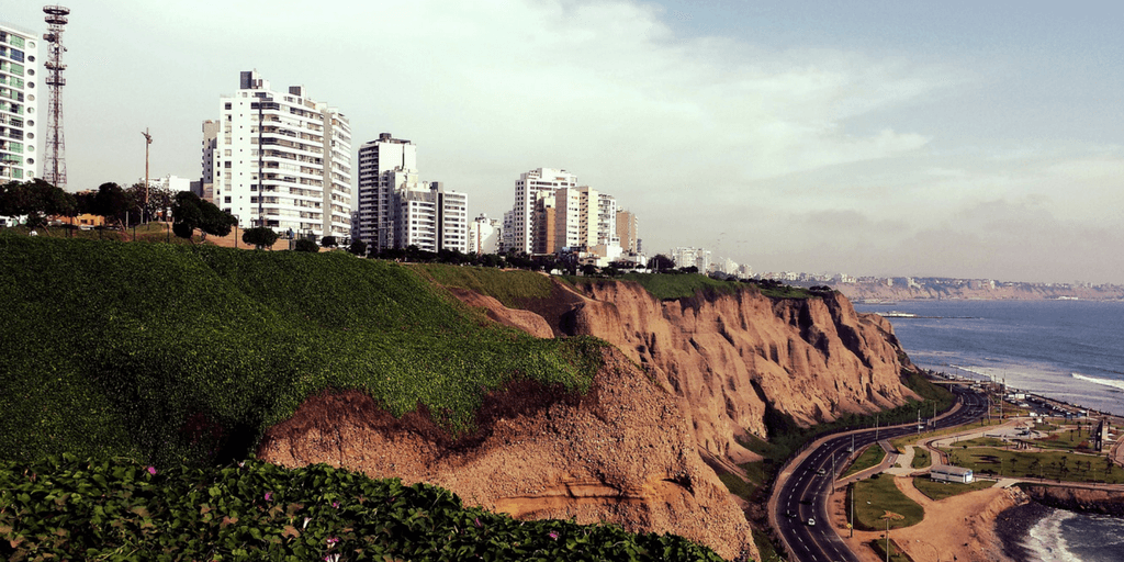 Things to do in lima include seeing the the ochre cliffs 