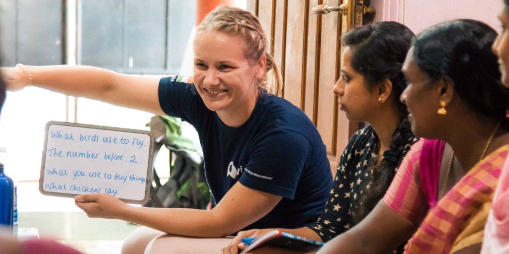 GVI volunteer participating in womens empowerment workshops