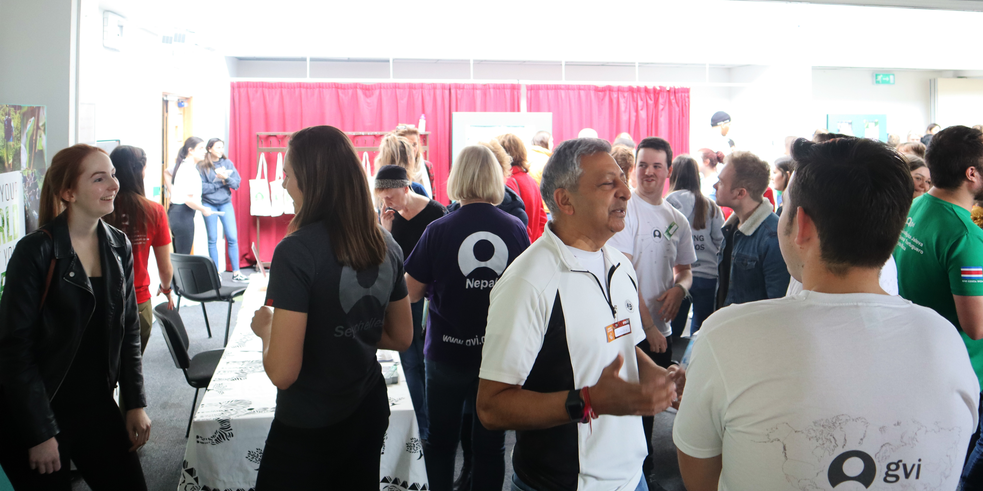 A crowd of volunteers and guests at the GVI open day in.