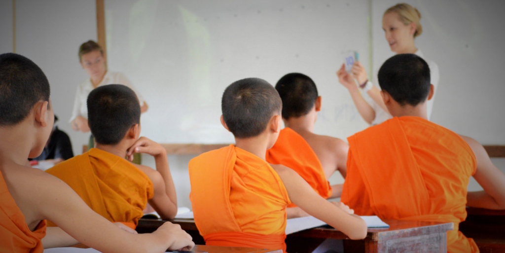 Teach english to novice monks during your college gap year