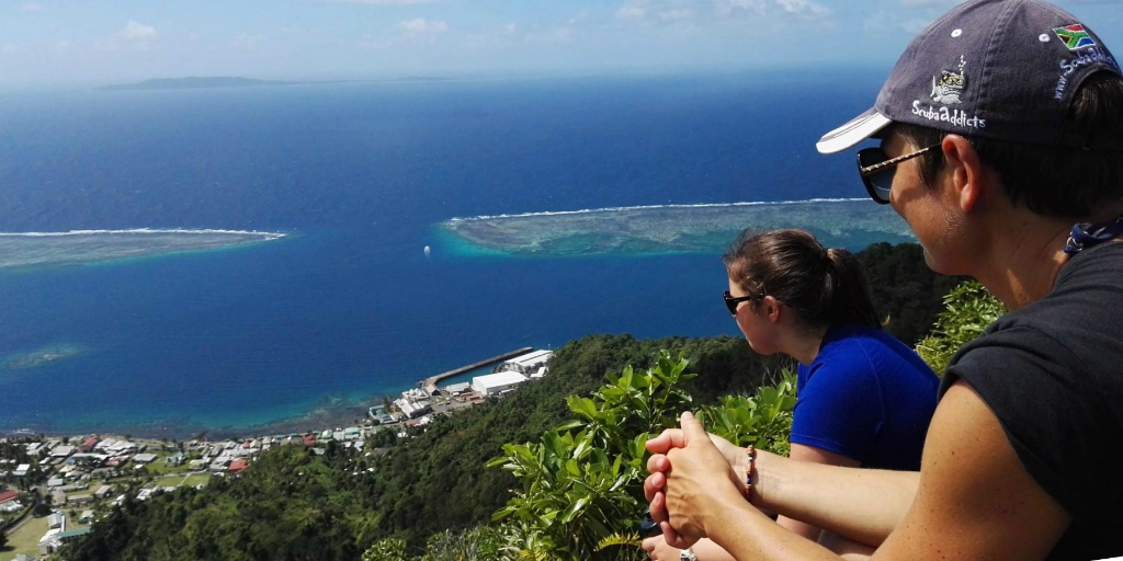 Two GVI volunteers enjoying the view