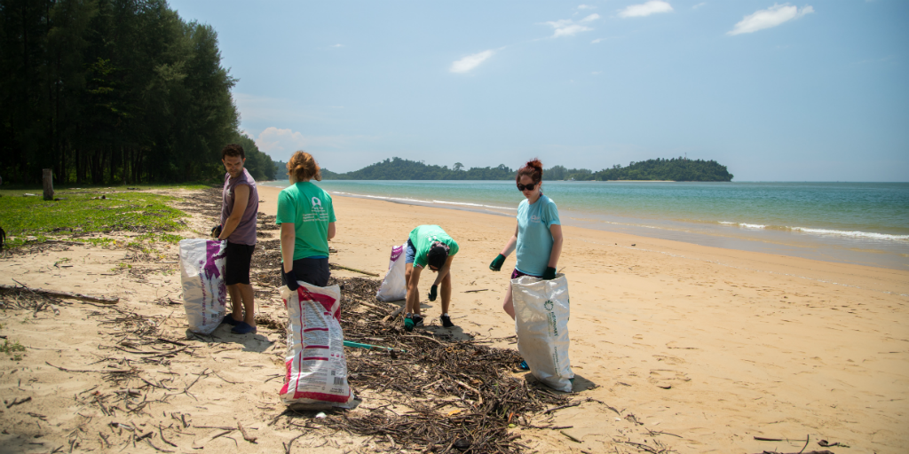 Help clean the beaches in Phang Nga Bay when you volunteer in Thailand.