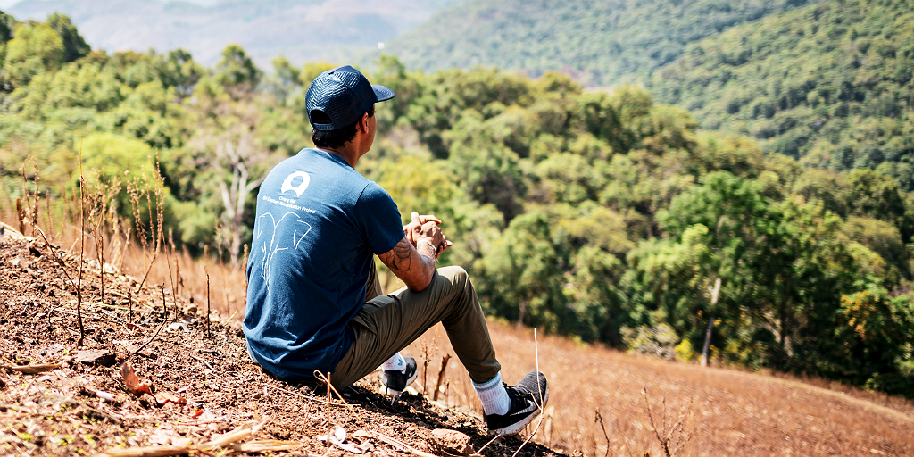 gvi volunteer on a hill in thailand