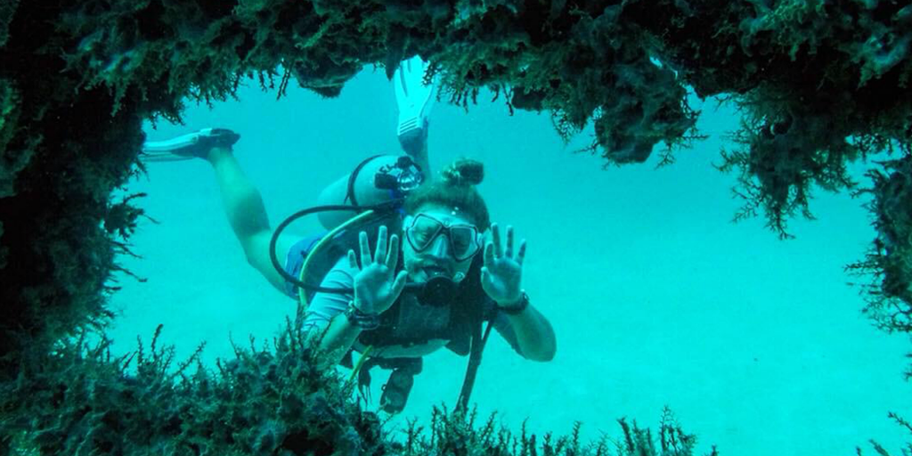 You can get involved in marine conservation efforts by taking a padi diving course with GVI