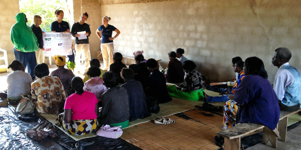 GVI volunteers on a women's and girls empowerment program in Zambia.