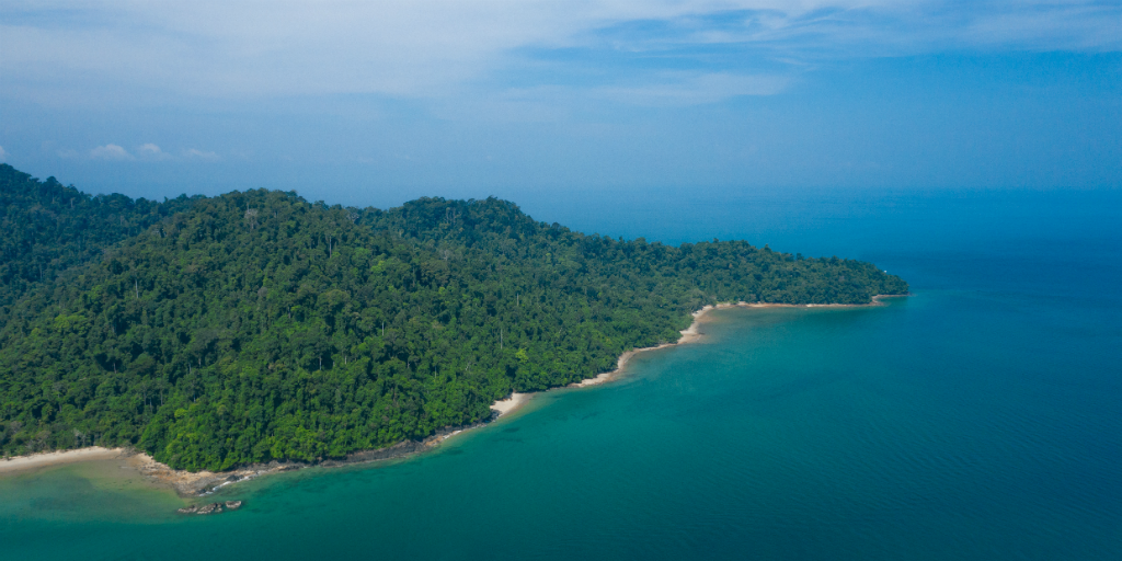 The island of Thailand from above