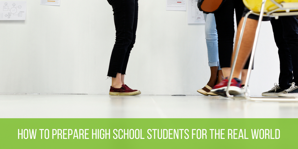 volunteers help high school students prepare for the real world