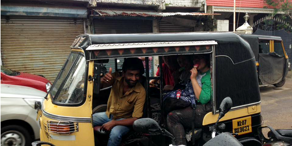 On your trip to Kerala, try a ride around on a local tuk tuk.