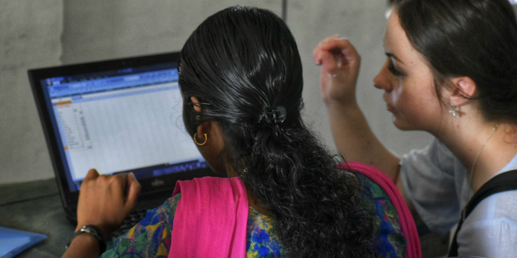 Volunteer with women empowerment in India and work with teaching women skills such as working with laptops