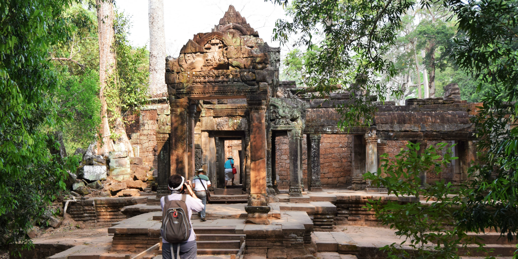 Visit the Angkor Wat temple famous for being in the popular Tomb Raidar movies