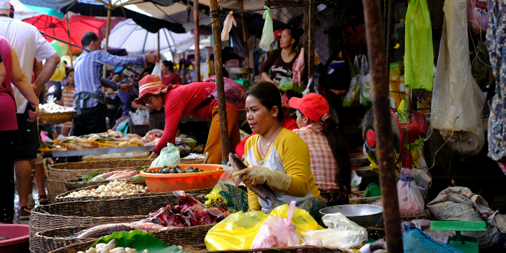 Siem Reap food market