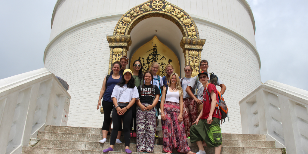 Travel to see the World Peace Pagoda in Pokhara, Nepal.