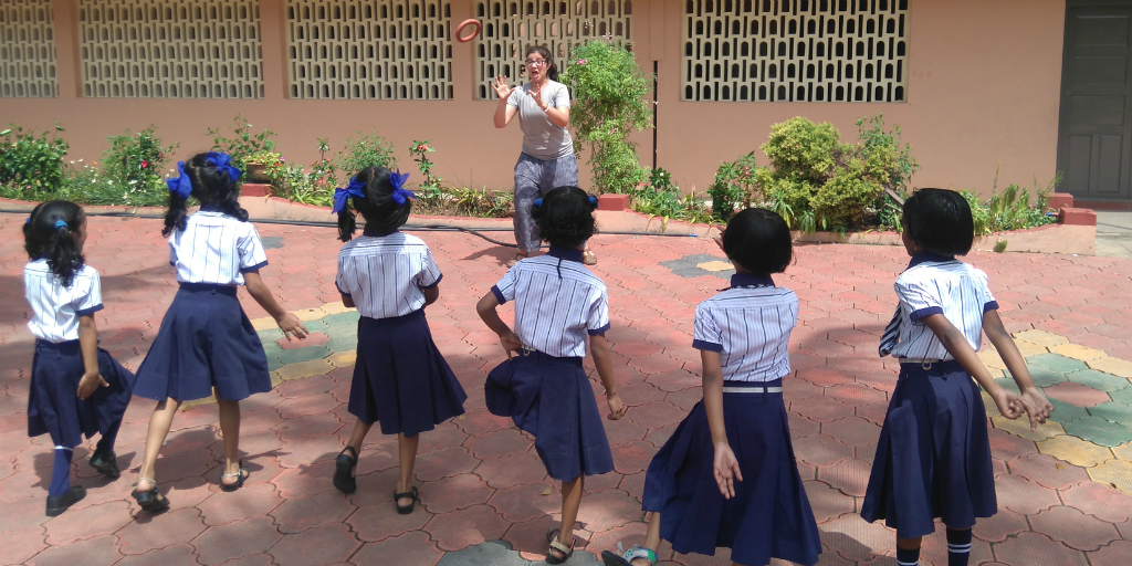 Learn a new language like Hindi when you volunteer with children in India.