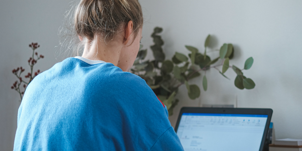 volunteer participating in an online program with GVI Online