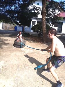 working out