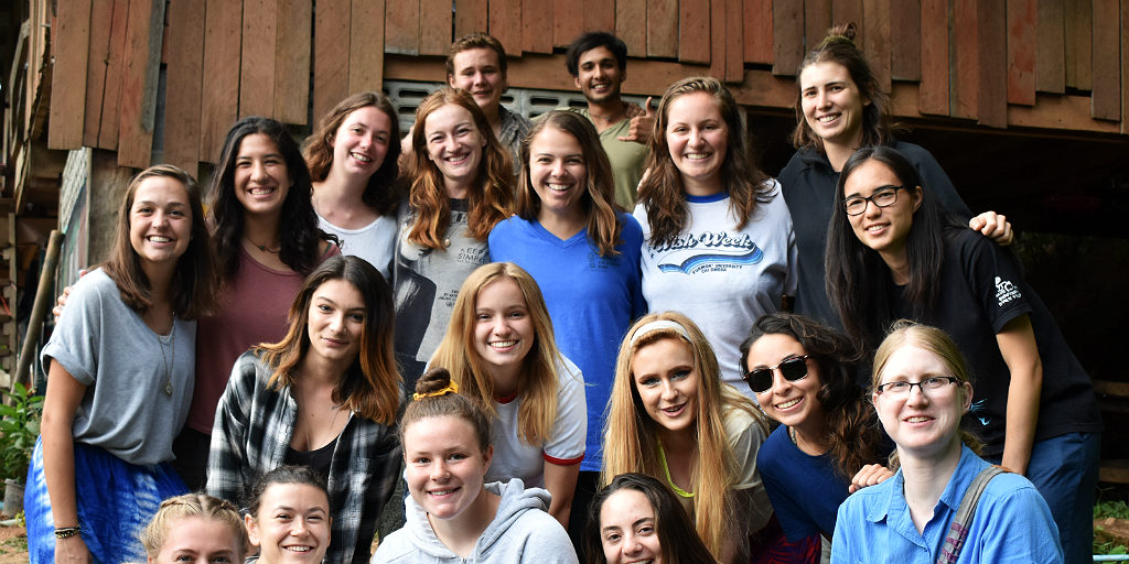 Group of happy GVI participants on a program abroad