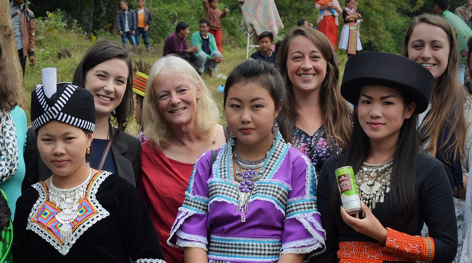 locals and participants at new year celebrations