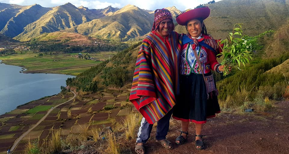Cusco natives wearing traditional clothing