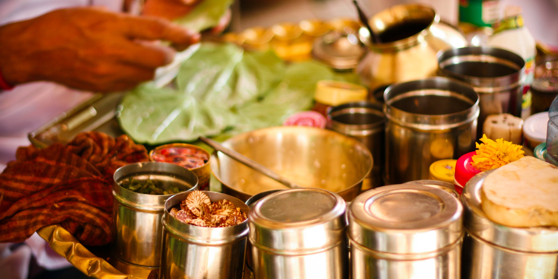 An individual prepares a meal in Kerala, India