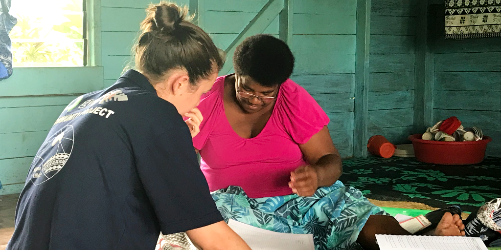 A women learns about the importance of public health.