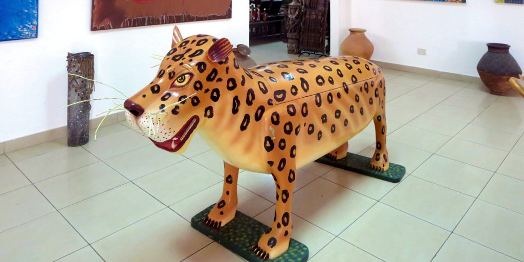 A lion coffin. 